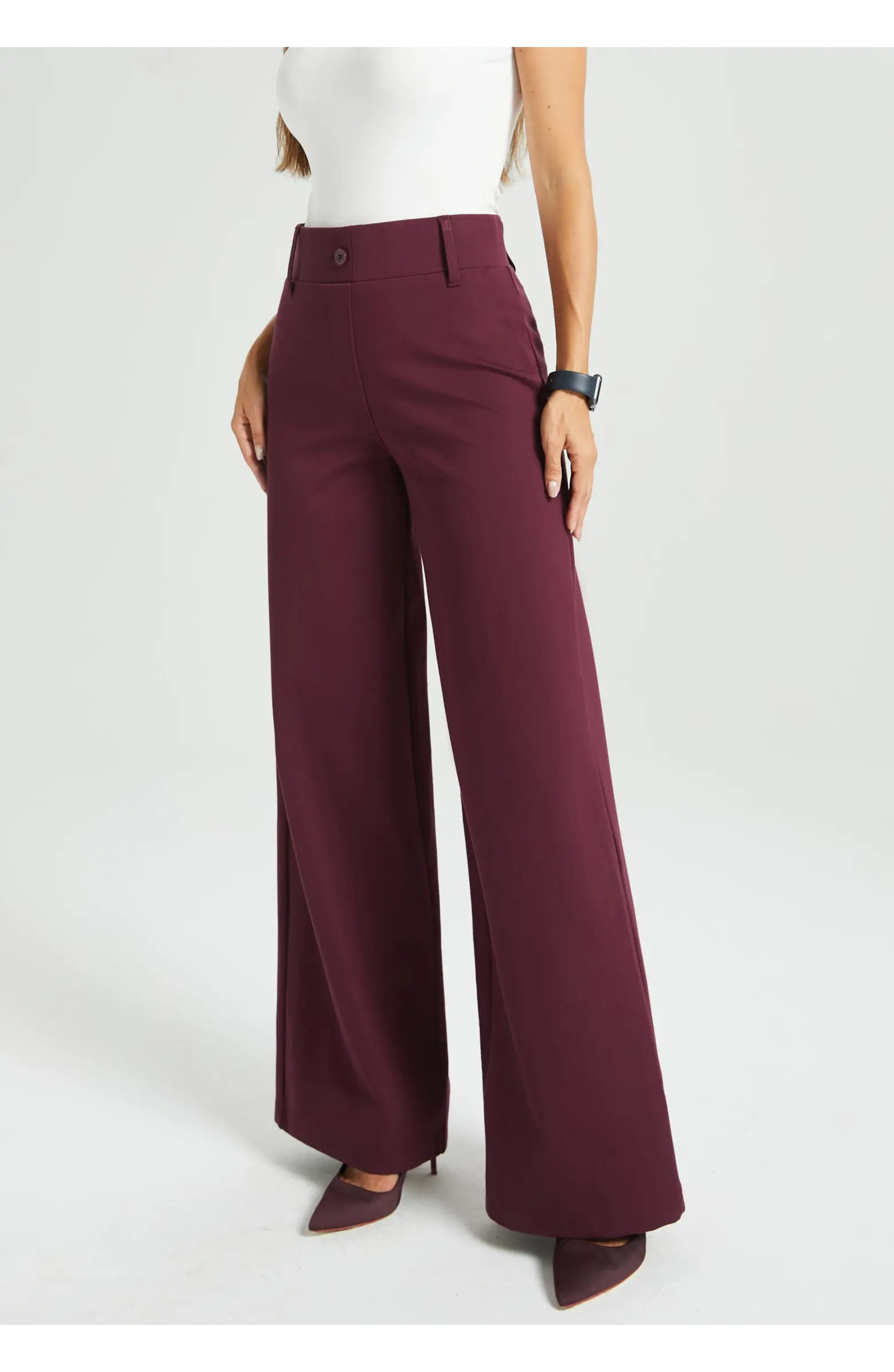 Classic High-Waist DPYP Dress Pant Yoga Pants | Wide | Nordstrom