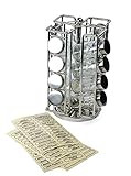 RSVP International Revolving Chrome Rack Set, Includes 16 Spice Jars | 9" x 11.5" | Keeps Salts, Pep | Amazon (US)