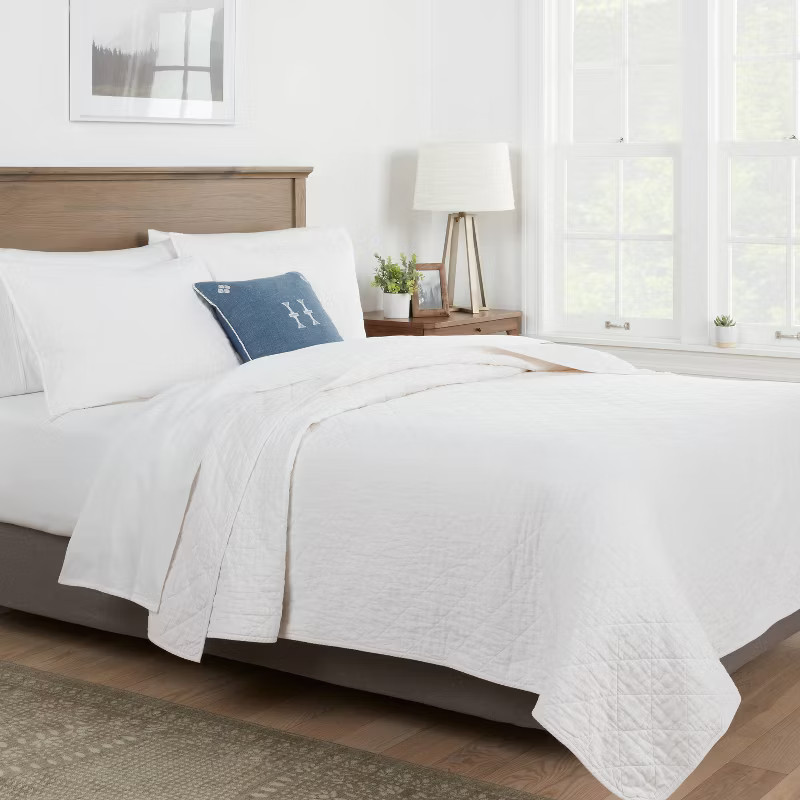 Diamond Stitch Cotton Linen Quilt - Threshold™ | Target