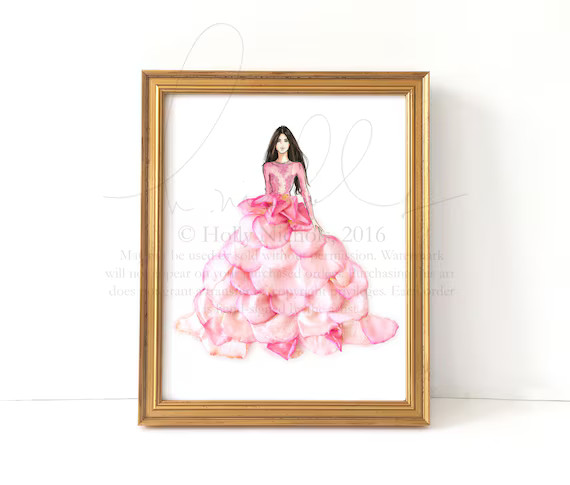 Petal Perfect Mixed Media Photography/Fashion Illustration | Etsy | Etsy (US)