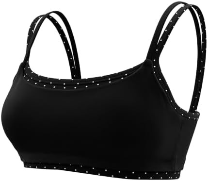 Aoxjox Women's Workout Dual Core Sports Bras Double-Layer Contrast-Color High Impact Bra Yoga Cro... | Amazon (US)