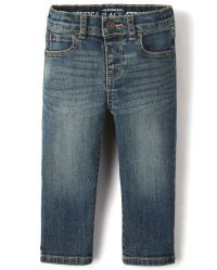 Baby And Toddler Boys Basic Stretch Straight Jeans - agedindigo | The Children's Place