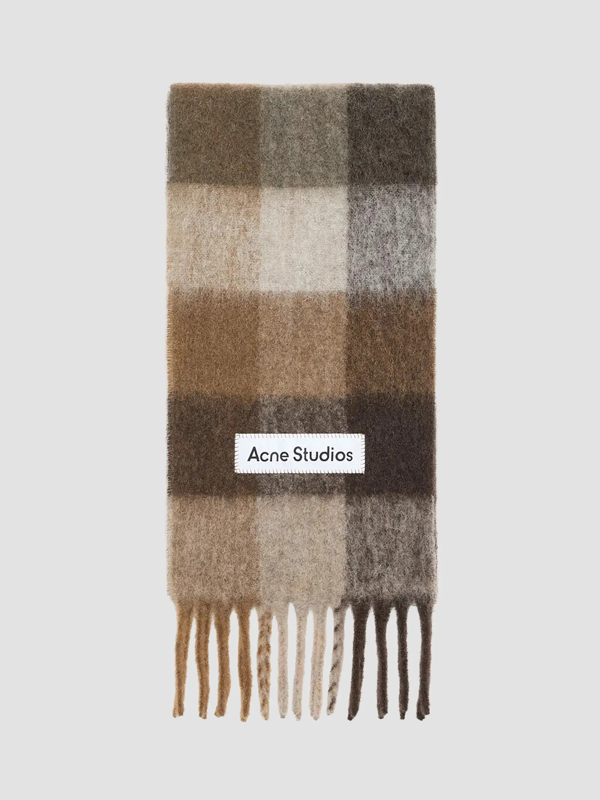 Acne Studios Main Vally Checkered Fringe Scarf | Saks Fifth Avenue | Saks Fifth Avenue