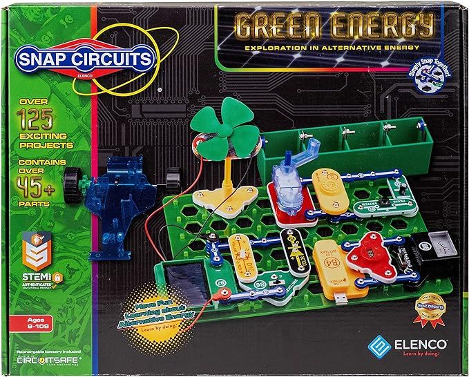 Snap Circuits Green Energy Electronics Exploration Kit | Over 125 Exciting STEM Projects | Full C... | Amazon (US)