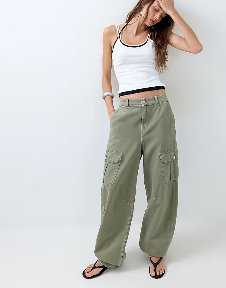 \u203a ASOS DESIGN cargo trouser with knee seams in mocha | ASOS (Global)