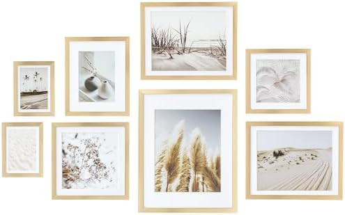 ArtbyHannah Gallery Wall Frame Set, 8 Piece Framed Wall Art Set with Pampas Grass Botanical Print... | Amazon (CA)