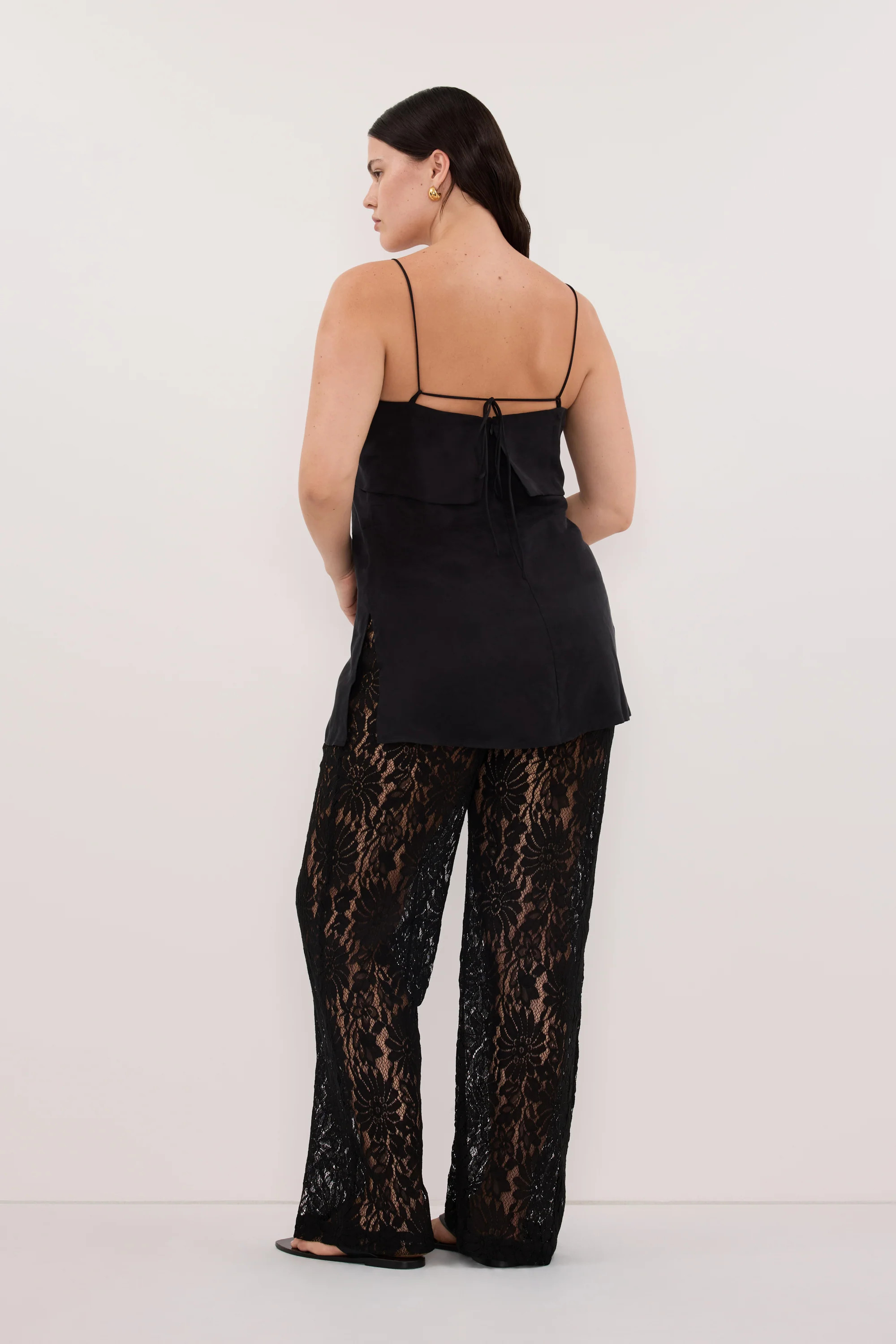 WILMA BLACK LACE PANT | DISSH