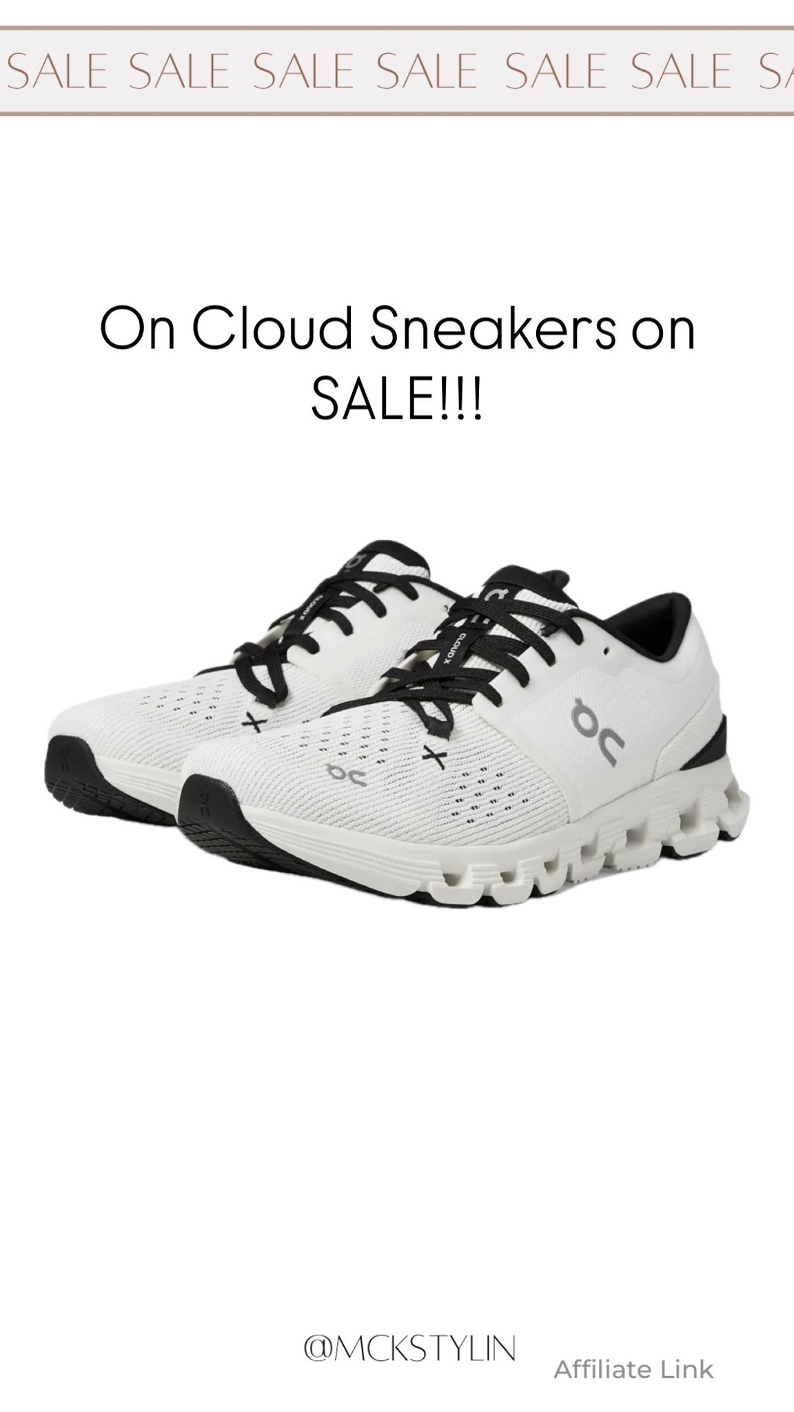 Sale alert! On cloud sneakers! $45 off

#LTKActive #LTKfitnessgoals #LTKSaleAlert