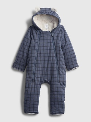 Baby Hoodie Sherpa-Lined One-Piece | Gap (US)