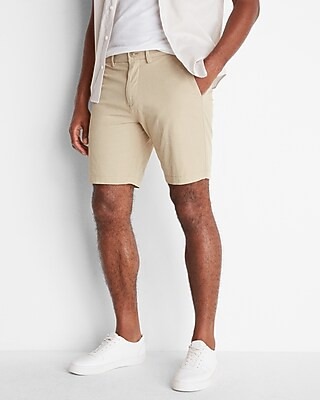 Solid 8" Moisture-Wicking Performance Shorts | Express