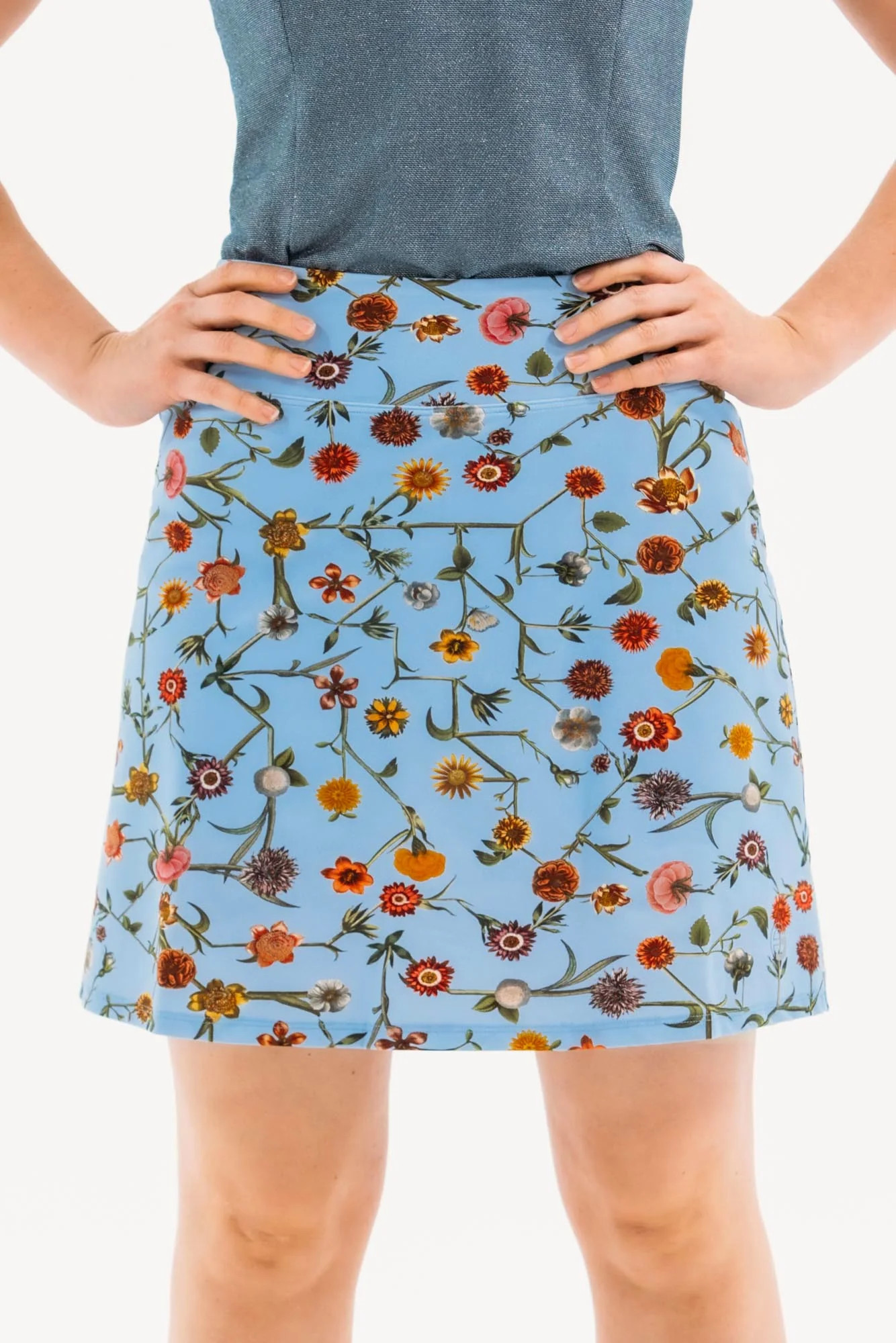 Connect Floral Skirt Blue (17”) | Foray Golf