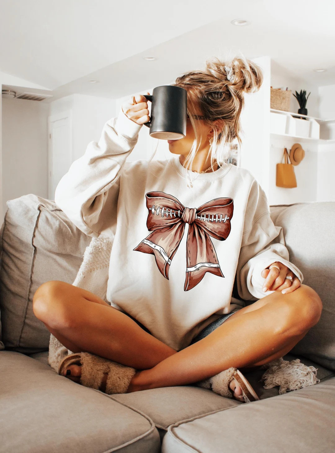 Coquette Football Shirt, Football Bow Sweatshirt, Football Mom Shirt, Game Day Shirt, Fall Footba... | Etsy (US)