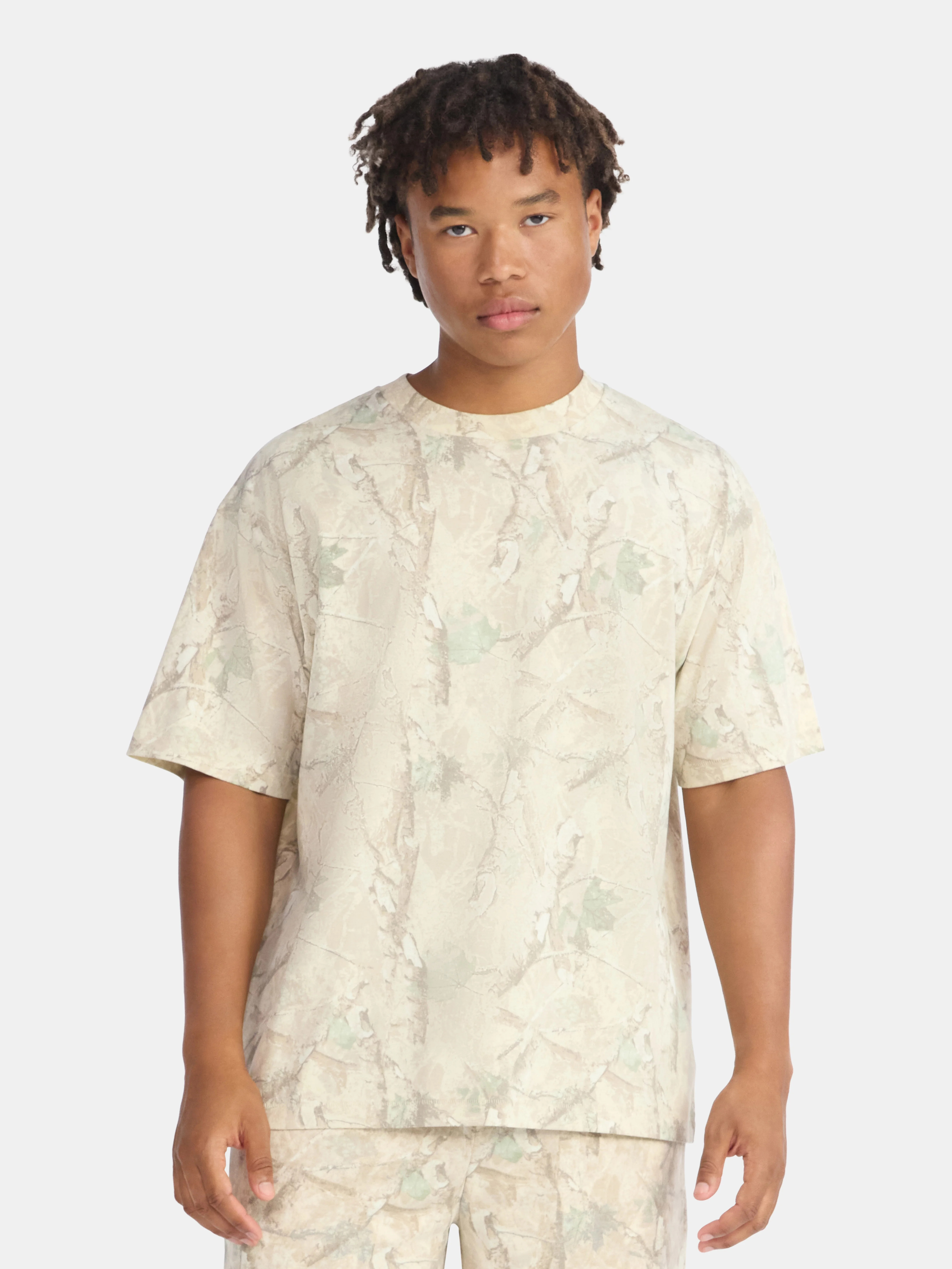 No Boundaries All Gender Cotton Oversize Tee with Short Sleeves, Men's and Big Men's | Walmart (US)