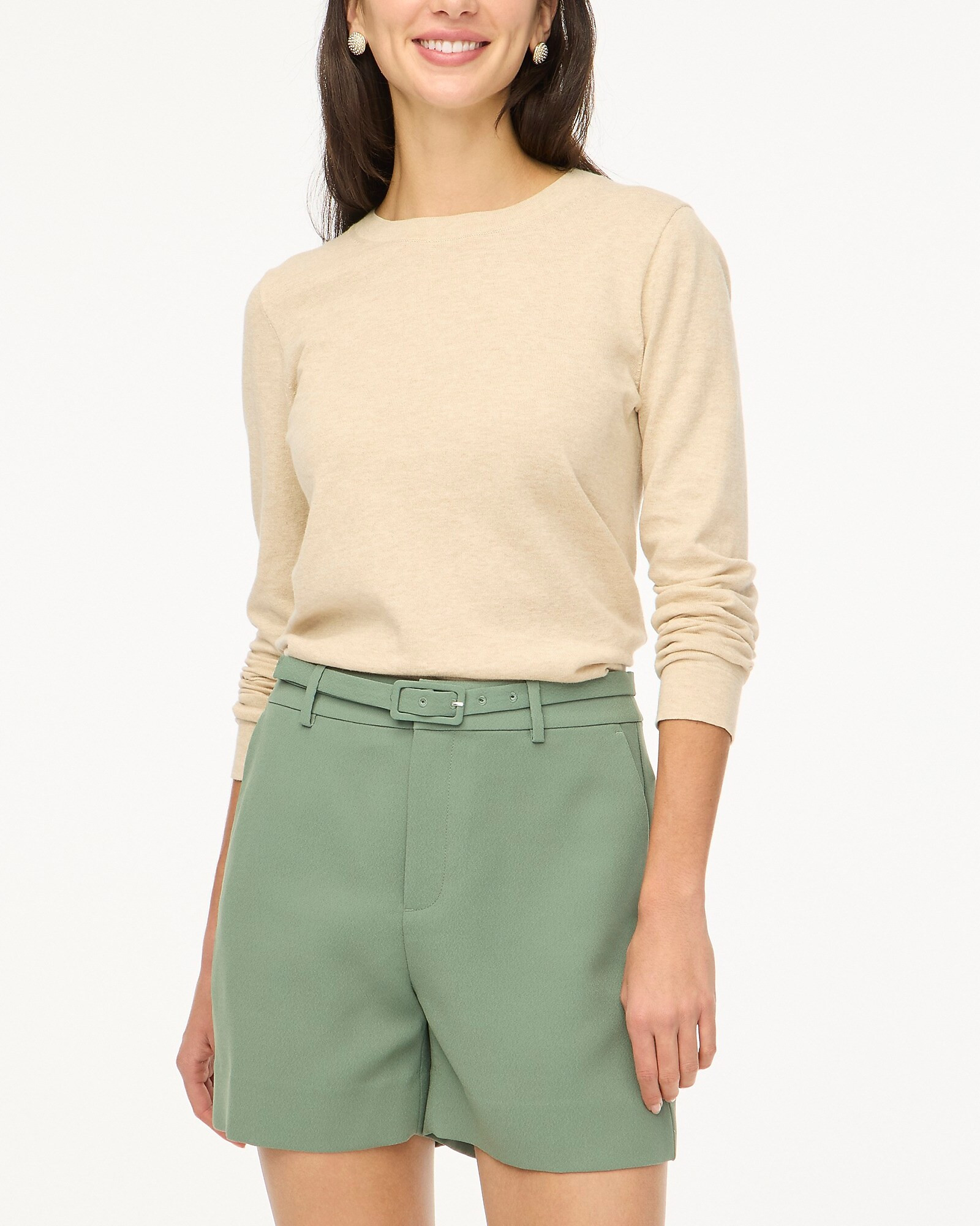 Belted crepe short | J.Crew Factory