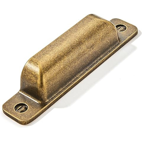 khtumeware 10 Pack 5"(128mm) Vintage Drawer Pulls Antique Brass Cabinet Bin Cup Pulls Kitchen Har... | Amazon (US)