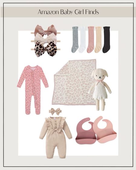 Amazon baby girl finds. Baby outfits, footed pajamas, bow headbands, Barefoot Dreams baby blanket 

#LTKkids #LTKbaby #LTKbump