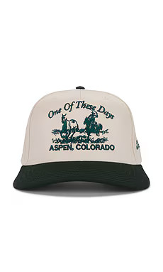 ONE OF THESE DAYS x FWRD Just For A Moment Cap in Tan & Forest Green from Revolve.com | Revolve Clothing (Global)