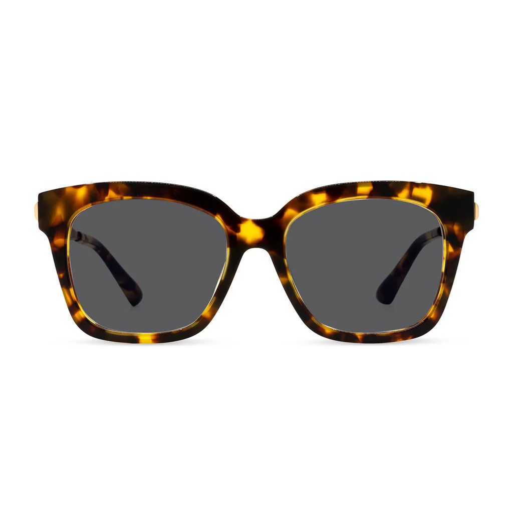 BELLA XS - AMBER TORTOISE + GREY SUNGLASSES | DIFF Eyewear