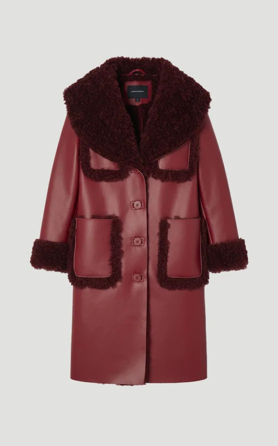 Faux Fur Pocket Detail Midi Coat | Karen Millen US