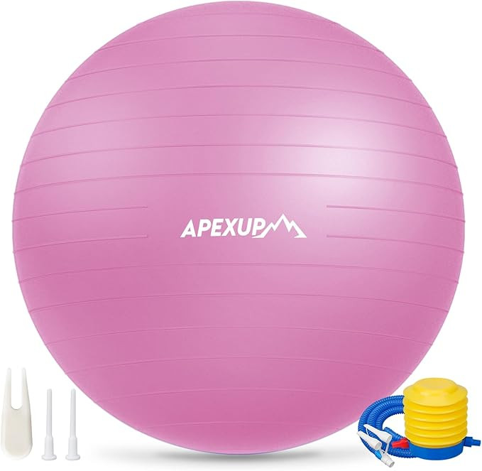 APEXUP Yoga Ball Exercise Ball Anti Slip Heavy Duty for Fitness, Balance & Core Workout, Balance ... | Amazon (US)