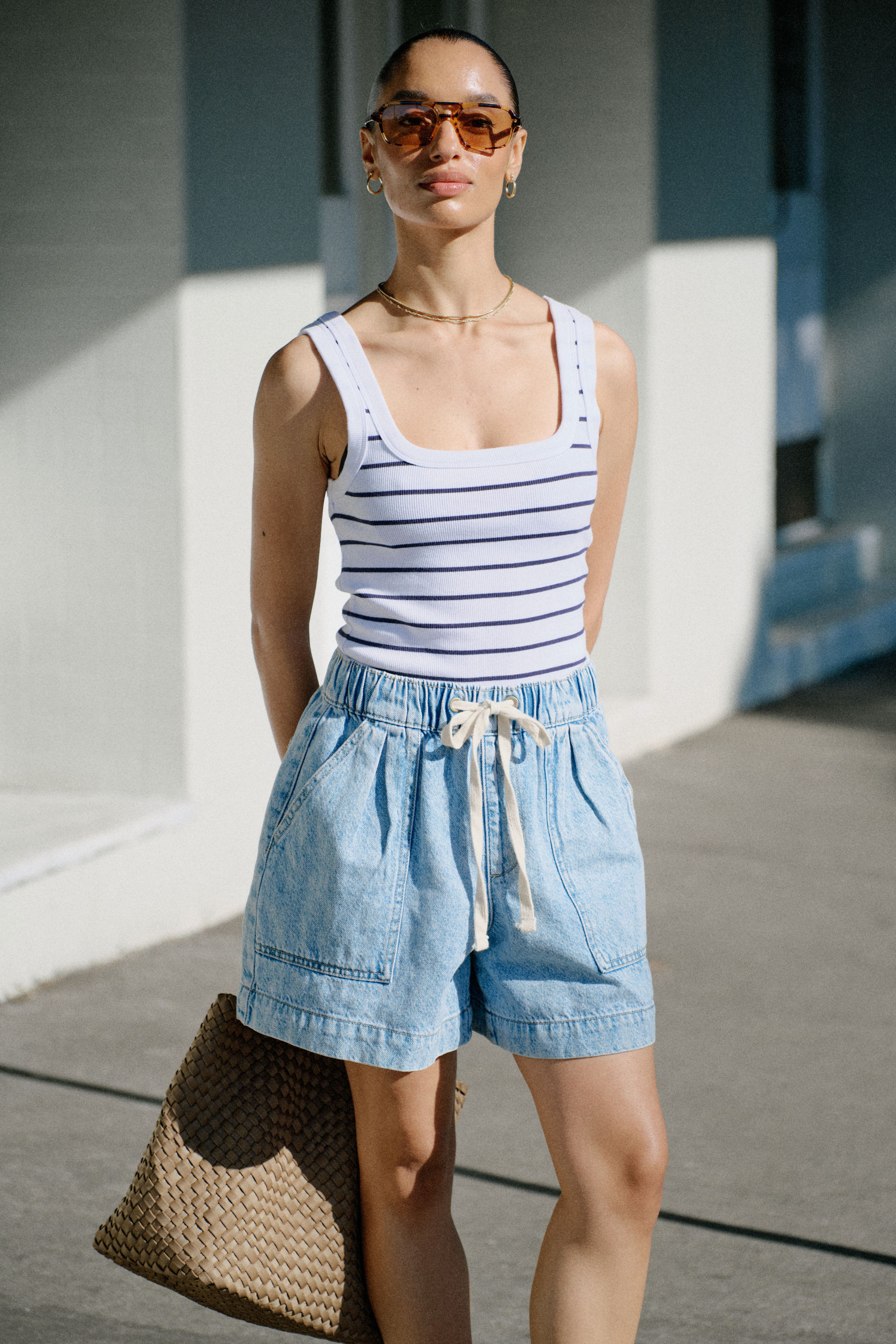 Ceres Life - Relaxed Everyday Short - Vintage blue denim | Ceres Life