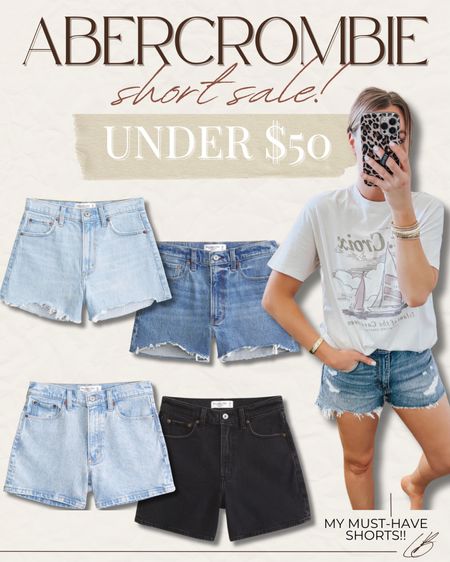 Abercrombie short sale under $50!! My must-have shorts. They are so comfy and last forever. I’ve been wearing for years! I size up one size in the pair I have on. 

#LTKfindsunder50 #LTKsalealert #LTKtravel