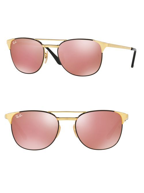 Mirrored Signet Metal Sunglasses | Saks Fifth Avenue