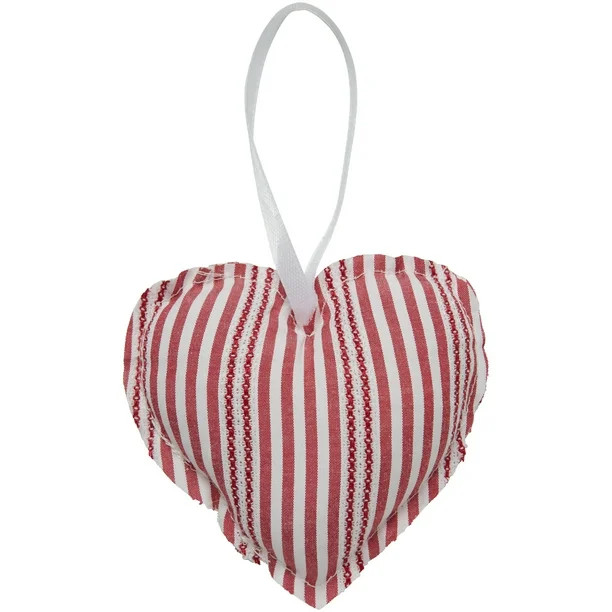 Way To Celebrate Sewn and Stuffed Heart Icon, Red & White Stripes - Walmart.com | Walmart (US)