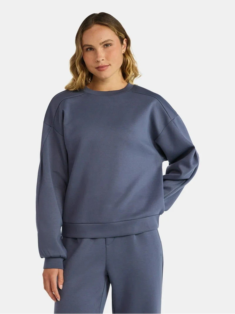Avia Women's Luxe Fleece Crewneck Sweatshirt, Sizes XS-XXXL | Walmart (US)