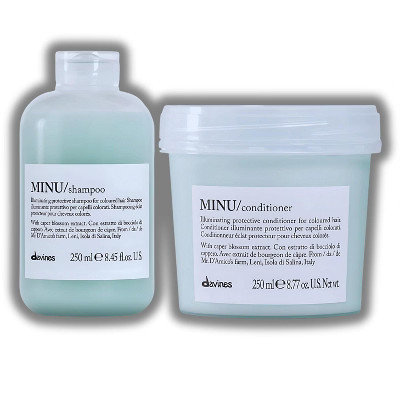 Davines Minu Illuminating Protective Shampoo (8.45 oz) & Conditioner (8.77 oz) - Protective, Hydrating & Color-Shine Duo Kit for Colored Hair | Target