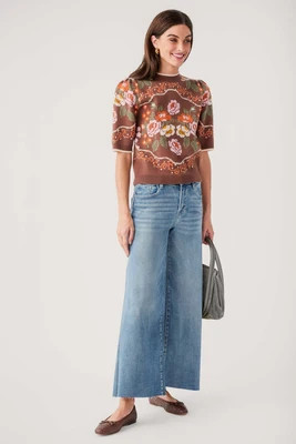 THML Floral Knit Sweater Top | Social Threads