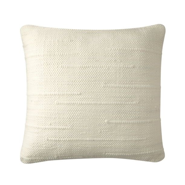 Better Homes & Gardens Gianna Ivory Paper Chindi 24" x 24" Pillow by Dave & Jenny Marrs - Walmart... | Walmart (US)