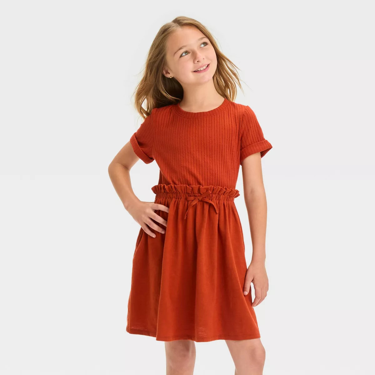Girls' Short Sleeve Knit Dress - Cat & Jack™ | Target