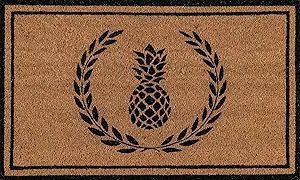 Erin Gates by Momeni Park Pineapple Black Hand Woven Natural Coir Doormat 1'6" X 2'6" | Amazon (US)
