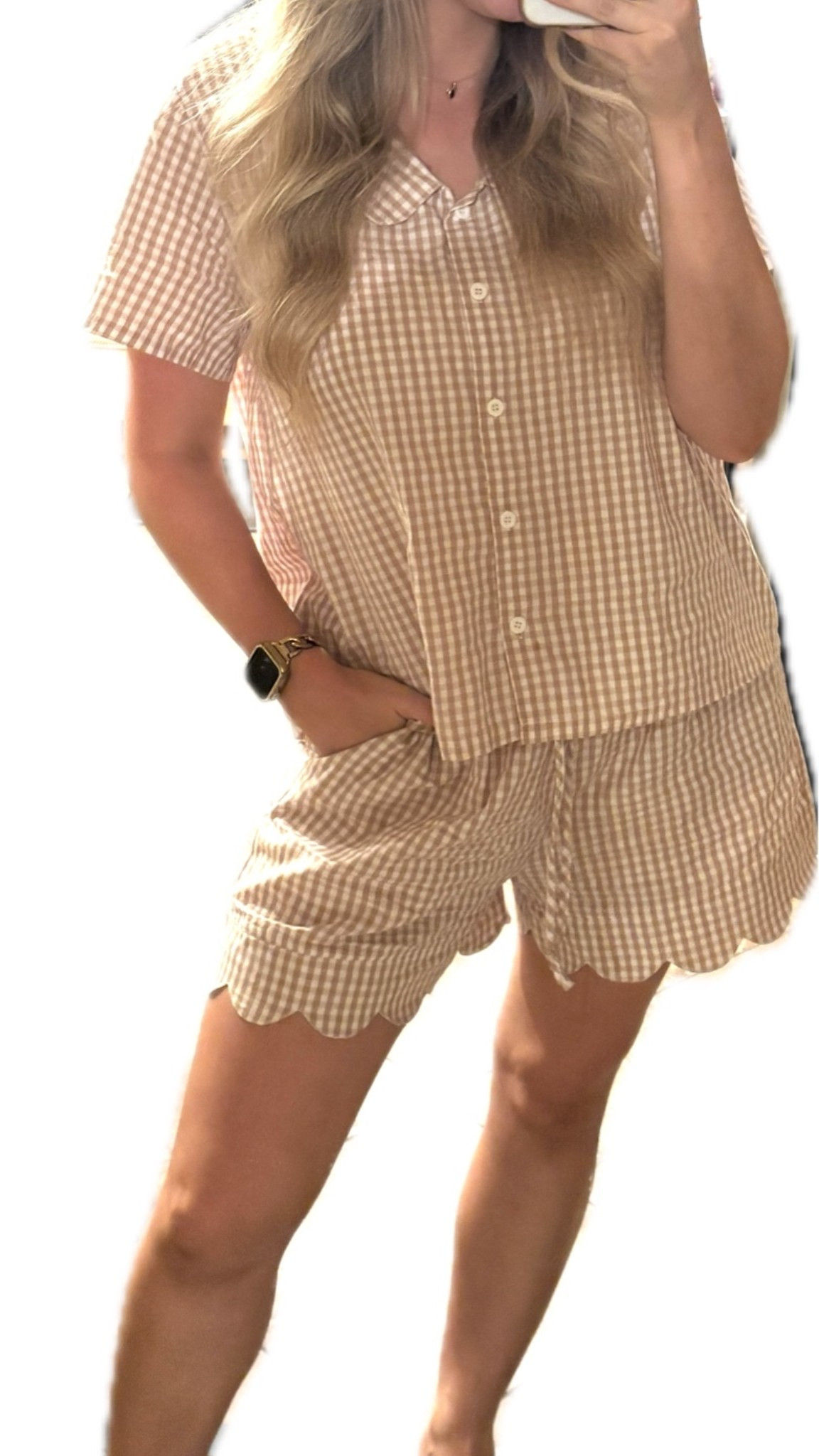gingham pj set! wearing my usual size M! More colors! Nursing friendly!

| womens pajamas | pj set | matching pajama set | shorts pajamas | amazon fashion

#LTKootd #LTKSeasonal