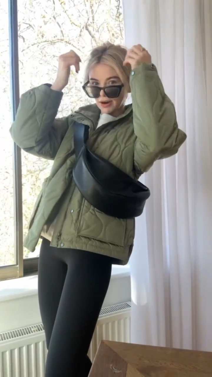 Quilted jacket, unitard, crossbody bag, sunglasses, oversized jumper, new balance trainers

#LTKeurope #LTKSeasonal #LTKstyletip