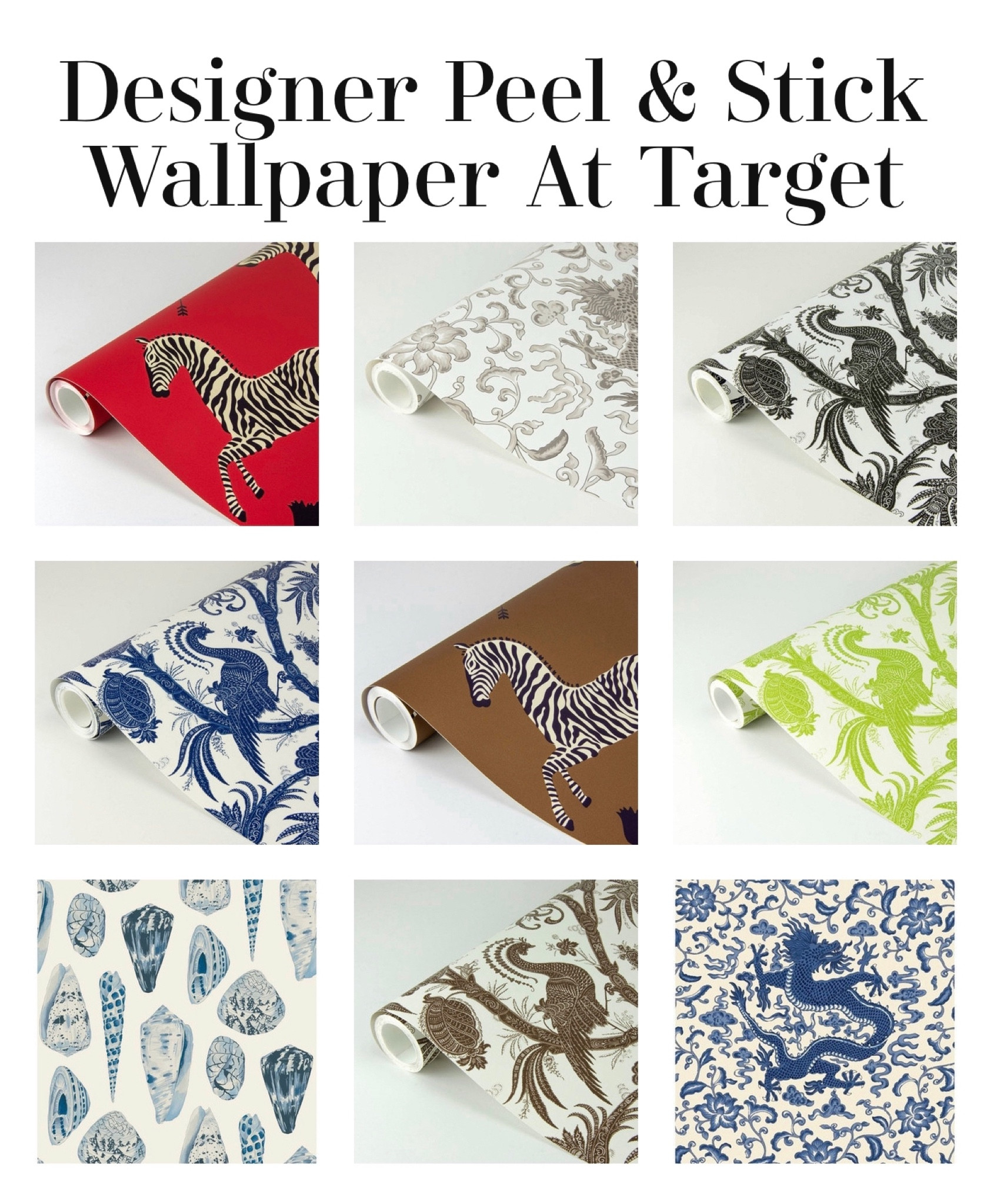 Scalamandre designer peel and stick wallpaper from Target 

#LTKunder100 #LTKhome #LTKstyletip