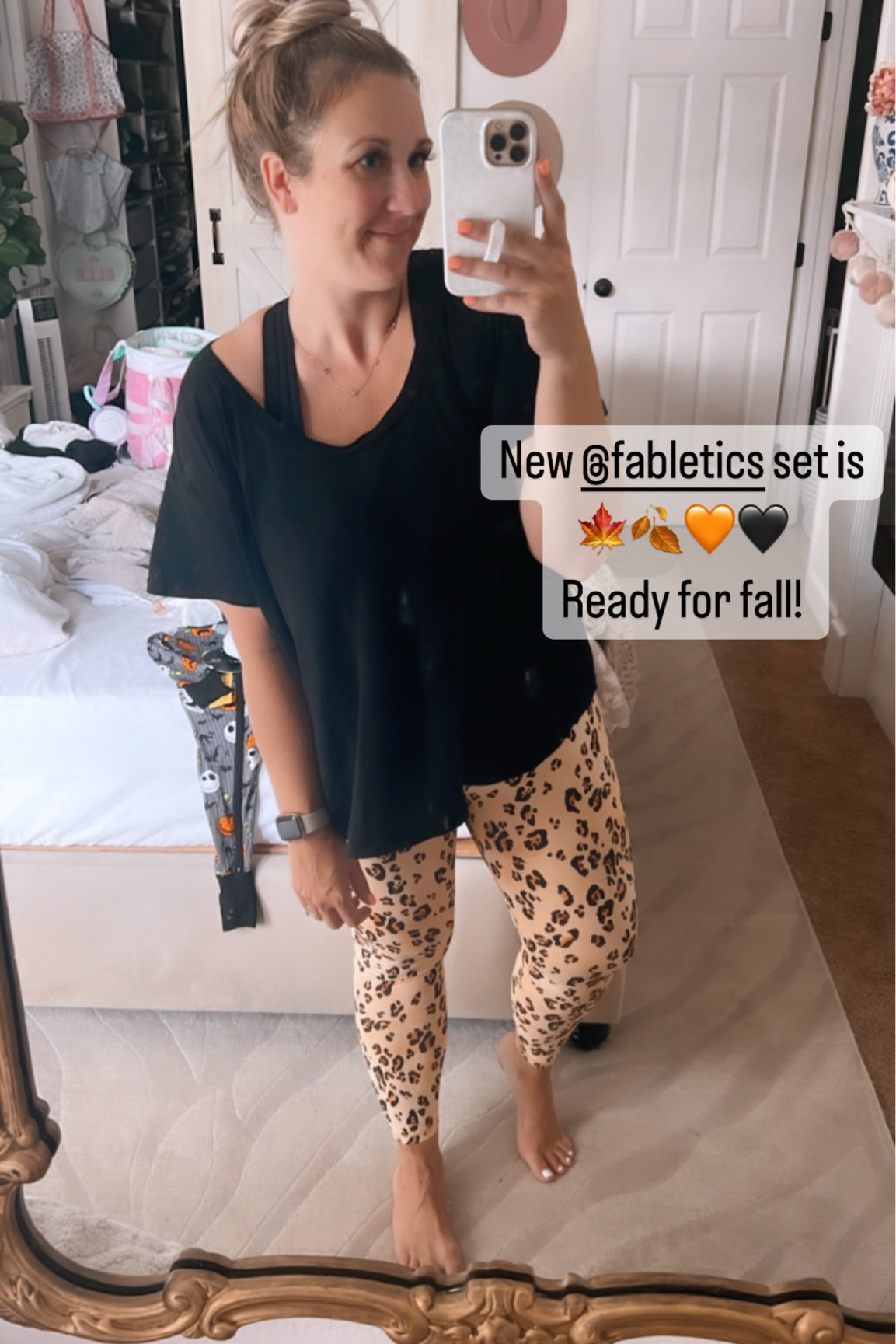 Fabletics leopard and black athletic midsize athleisure 

#LTKfit #LTKunder50 #LTKcurves