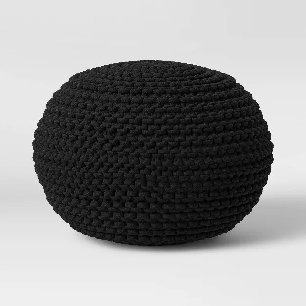 Cloverly Chunky Knit Pouf - Threshold | Target