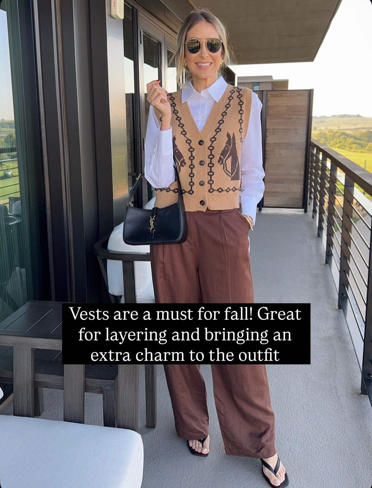 Vests are a must for fall! Great for layering and bringing an extra charm to the outfit. Fits true to size and I am wearing size small 

#LTKStyleTip #LTKU #LTKSeasonal