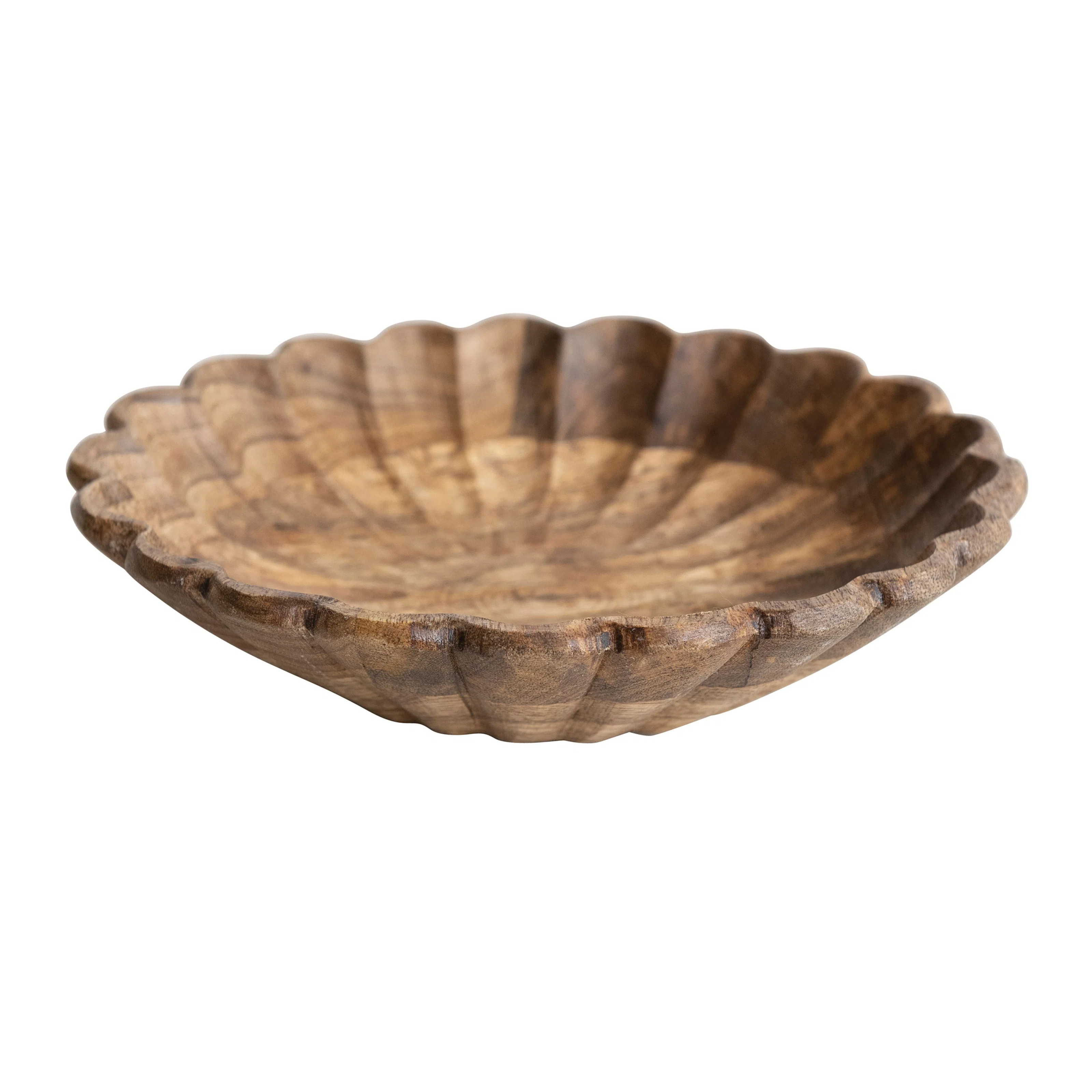 Birch Lane™ Formentera Boho Carved Wood Bowl With Scalloped Edge & Reviews | Wayfair | Wayfair North America