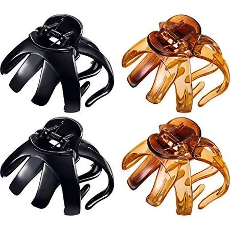 Bememo 4 Pieces Large Grip Octopus Clip Spider Hair Claw Octopus Jaw Hair Claw Clips for Thick Hair  | Walmart (US)