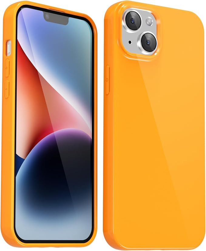 for iPhone 14 Plus Case Silicone, Slim Thin Glossy Plain Plastic 14 Plus Phone Case for Women, Gi... | Amazon (US)