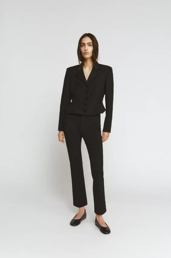 CROPPED TOPSTITCHED BLAZER ZW COLLECTION | Zara US
