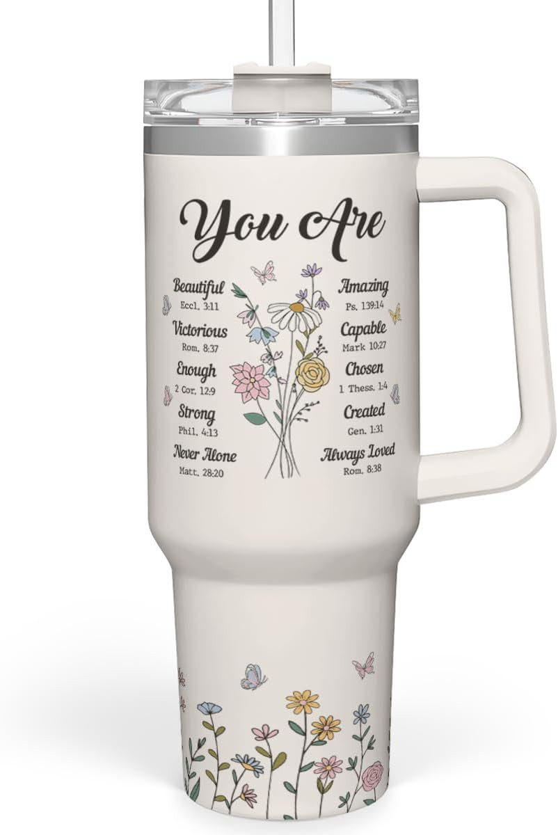 Christian Gifts for Women, Inspiration Gifts Tumbler 40oz Stainless Steel Insulated with Handle a... | Amazon (US)