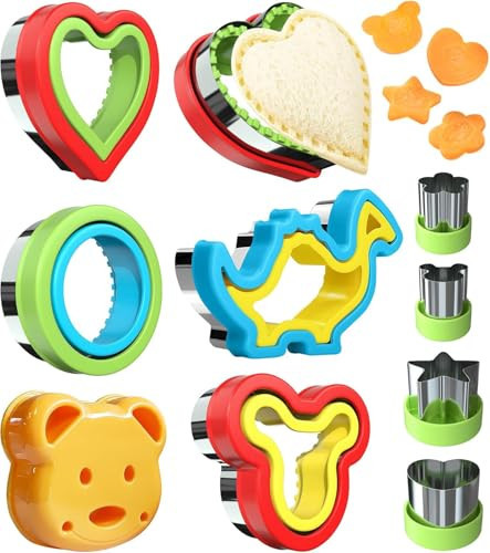 Sandwich Cutter and Sealer, Sandwich Cutter for Kids 5 PCS（BIG）, Decruster Sandwich Maker, Great for Lunchbox and Bento Box - Boys and Girls Kids | Amazon (US)