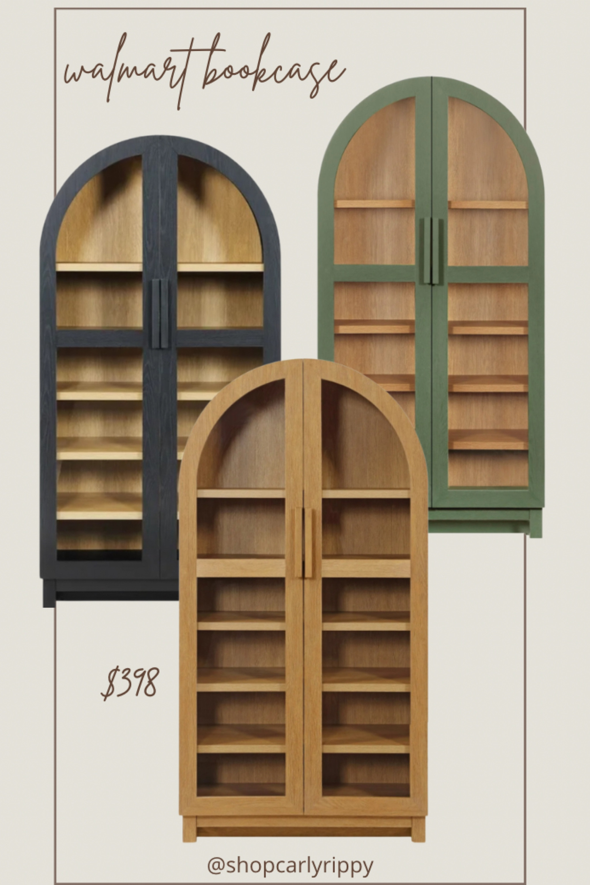 Walmart arched bookcase! These are amazing quality and come in 3 different colors! 




Better Homes and Gardens | Walmart | storage | home | diy | budget friendly 

#LTKHome