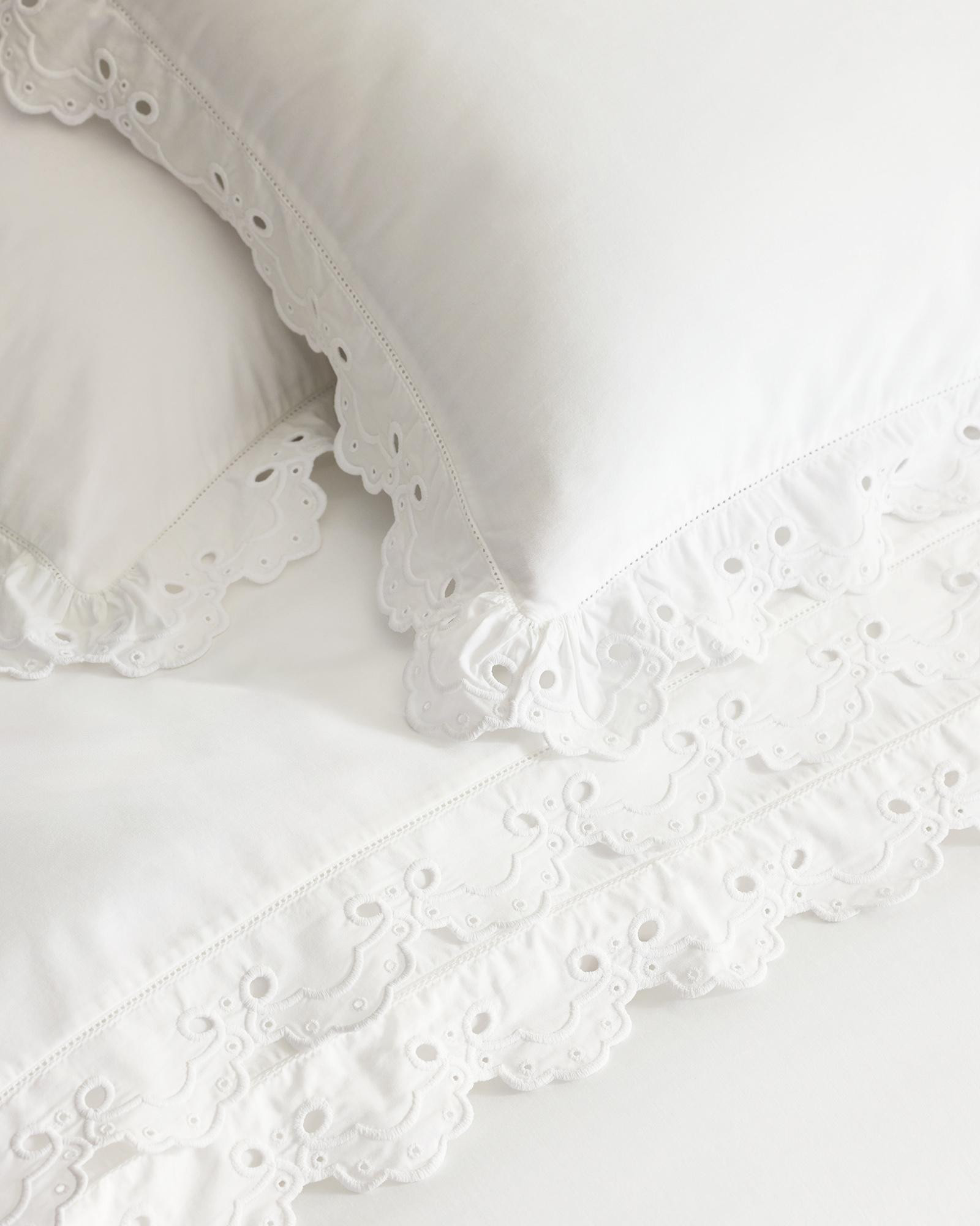 Antibes Eyelet Percale Bedding Set | Serena and Lily