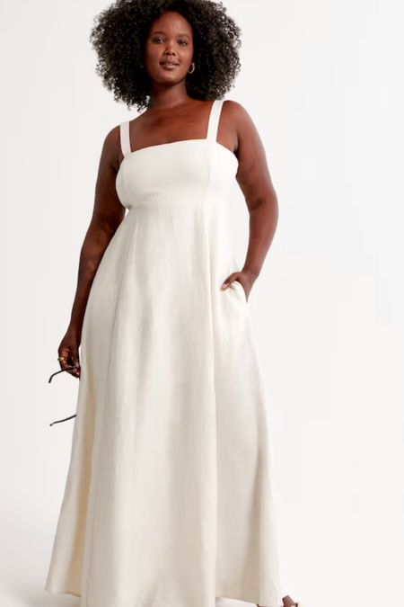 Long white linen dress for summer

#LTKstyletip #LTKSeasonal #LTKcurves