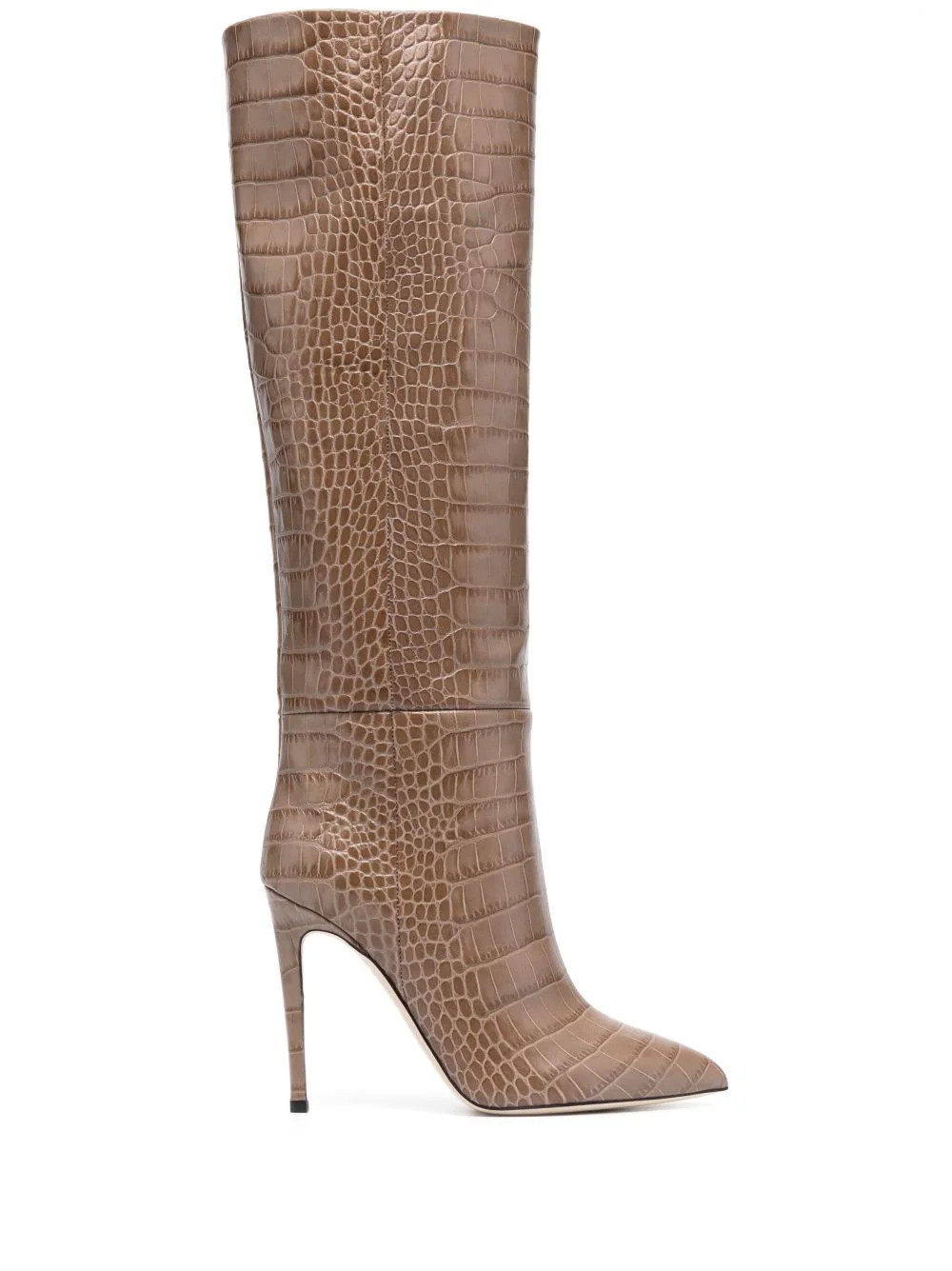 Paris Texas 105mm crocodile-effect leather boots - Brown | Farfetch Global